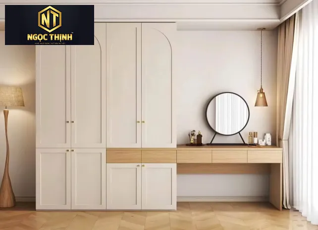TỦ QUẦN ÁO GỖ MDF PHỦ MELAMINE MẪU 04